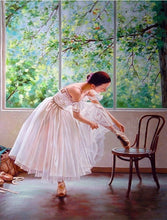 Load image into Gallery viewer, Painting By Numbers Paint Ballet Dancer DIY Canvas Picture Hand Painted Oil Painting Music Girl Home Decoration

