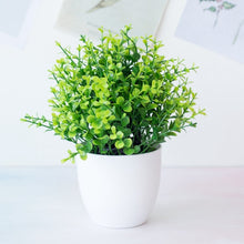Load image into Gallery viewer, 1pc Artificial Plants Green Bonsai Small Tree Pot Plants Fake Flower Potted Ornaments for Home Decoration Craft Plant Decorative
