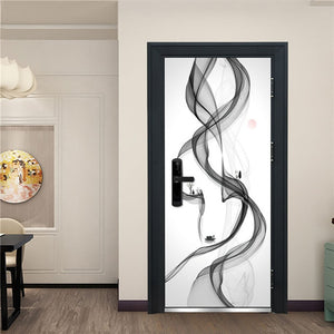 Creative 3D DIY Door Sticker 95x215cm/Custom Size Self Adhesive Wallpaper On the Doors DIY Renovation Waterproof Poster For Bedroom