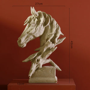 Sculpture Horse Head Abstract Ornaments Decoration For Home Handcrafts Figurine Miniature Model Desk Decor Accessories Statue