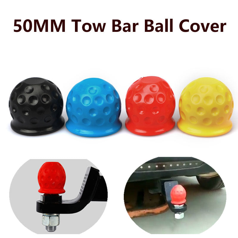 4 Colors Universal 50MM Tow Bar Ball Cover Cap Trailer Ball Cover Tow Bar Cap Hitch Trailer Towball Protect Car Accessories