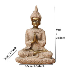 Load image into Gallery viewer, Buddha Statue Nature Sandstone Thailand Buddha Sculpture Hindu Fengshui Figurine Meditation Miniature Home Decor
