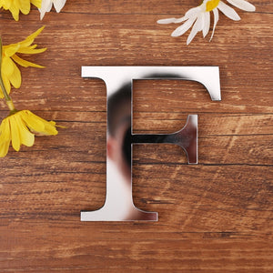 3D DIY Acrylic English Letters Wall Sticker Personalized Name Self-adhesive Mirror Stickers for Wedding Birthday Home Decor