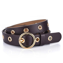 Load image into Gallery viewer, Hot Fashions Women PU Leather Designer Belt Metal Buckle Waistband Student Wild Jeans Dress Long Waist Strap
