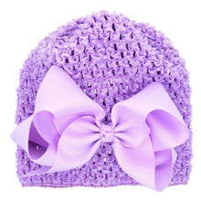 Load image into Gallery viewer, MAYA STEPAN 1 Pieces New FashionBow Hollow Baby Girls Hat Newborn Elastic Baby Turban Hats For Girls Cotton Infant Beanie Cap

