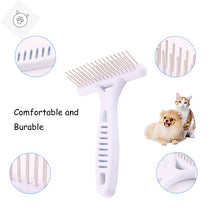 Load image into Gallery viewer, SUPERPET White Rake Comb for Dogs  Brush Short Long Hair Fur Shedding Remove Cat Dog Brush Grooming Tools Pet Dog Supplies
