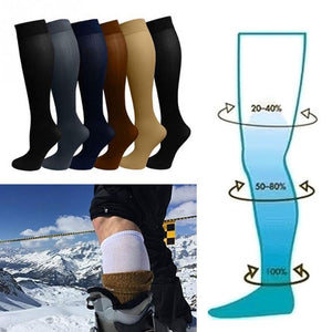 Unisex Socks Compression Stockings Pressure Varicose Vein Stocking knee high Leg Support Stretch Pressure Circulation
