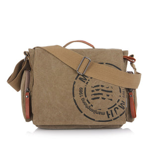 Manjianghong Leisure Canvas Men's Briefcase Bags Quality Guaranteed Man's Shoulder Bag Fashion Business Functional Messenger Bag