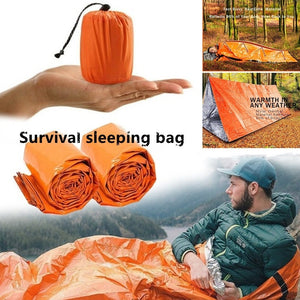 Outdoor Life Bivy Emergency Sleeping Bag Thermal Keep Warm Waterproof Mylar First Aid Emergency Blanket Camping Survival Gear