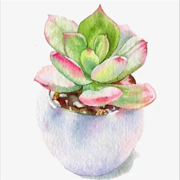 Colorful Succulent 5D Rhinestone Paintings DIY Full Drill Square Round Diamonds Arts Crafts Embroidery Diamond Paintings Home Decoration