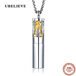 Stainless Steel Vintage Aromatherapy Perfume  Diffuses Essential Oils Necklace Storage Locket Pendant