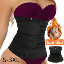 Load image into Gallery viewer, Waist Trainer Body Shaper Corset Sweat Belt Weight Loss Compression Trimmer Workout Slimming Look Make Jeans Fit Better
