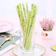 Load image into Gallery viewer, 25pcs Disposable Paper Straws Creative Mixed Drinking Straw Birthday Party Decorations Kids Baby Shower Wedding Party Supplies
