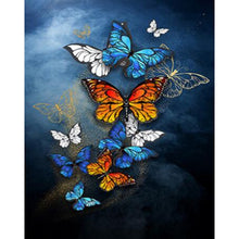 Load image into Gallery viewer, Colorful Butterflies Diamond Arts Painting Kit DIY Full Drill Select Square Round Diamonds Crafts Embroidery Rhinestone Painting Home Decoration
