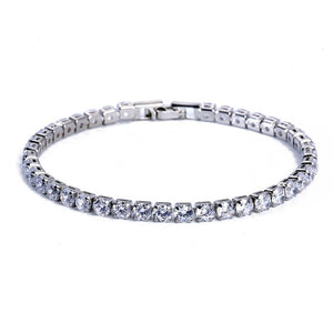 4mm Iced Out Chain Cubic Zirconia Tennis Bracelet Bracelets For Women Men Gold Silver Color Bracelet CZ Chain Jewelry Great Gift