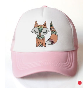baby girl baseball cap animal boho foxhat cap accessories for 3-8 years girls   summer sun truck hat cap for kids children