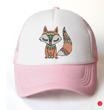 Load image into Gallery viewer, baby girl baseball cap animal boho foxhat cap accessories for 3-8 years girls   summer sun truck hat cap for kids children
