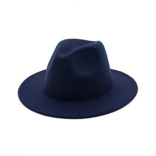 Load image into Gallery viewer, Womens Felt Hat Fedoras Big Brim Hats For Women British Style Vintage Church Hats Lady Flat Brim Fedoras
