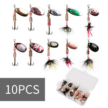 Load image into Gallery viewer, LUSHAZER fishing Metal spinner set 3g-7g Spoon Hard Bait Artificial Bait Metal Fishing Lure Bass sequins spinner for bass carp
