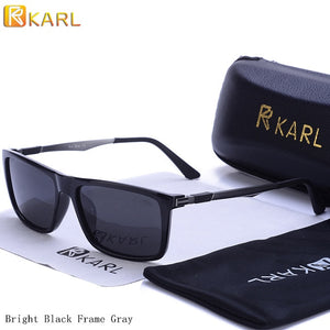 Polarized Men Luxury Brand Aluminum Square Frame Driving Sunglasses Onfleck