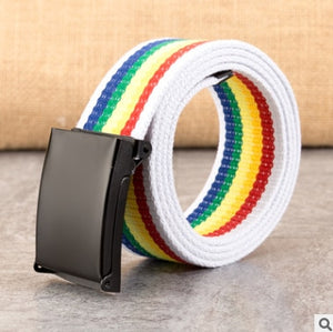 Multicolor New Fashion Unisex Waist Belt Waistband Casual Canvas Belts Multi-Color