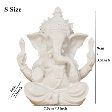 Load image into Gallery viewer, Sandstone Indian Ganesha Elephant God Statue Religious Hindu Elephant-Headed Fengshui Buddha Sculpture Home Decor Crafts
