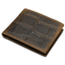 Load image into Gallery viewer, Men&#39;s wallet genuine leather purse for men vingate crocodile pattern wallet short coin purse wallet clutch money bag 7001
