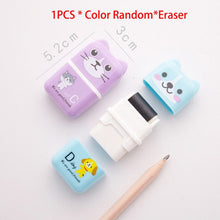 Load image into Gallery viewer, 1pcs Cute Cartoon Roller/Colorful Rectangle Eraser Rubber Students Stationery Kids Gifts School Office Correction Supplies
