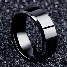 Load image into Gallery viewer, Fashion Jewelry Ring Mend Stainless Steel Black Rings For Men Women Goth Punk Rock Metal Ring Stainless Steel Black Gold Silver
