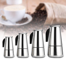 Load image into Gallery viewer, Stainless Steel Coffee Pot Mocha Espresso Latte Percolator Stove Coffee Maker Pot Percolator Drink Tool Cafetiere Latte Stovetop
