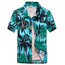 Load image into Gallery viewer, Colorful Patchwork Printed Hawaiian Style Beach Shirt for Men Short Sleeve Comfortable Shirts
