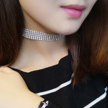 Load image into Gallery viewer, Crystal Choker Rhinestone Necklace Women Jewelry Accessories Silver Color Chain Punk Gothic Chokers Collier
