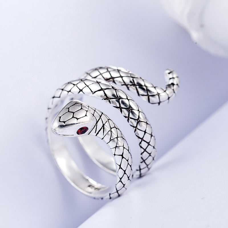 925 Sterling Silver Trendy Snake Ring Men Women Animal Finger Rings Original Jewelry Every Day Open Party Ring Great Gift