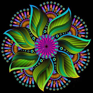 DIY 5D Diamond Painting Religious Flower Mandala Cross Stitch Square Round Diamond Embroidery Handwork Rhinestone Art