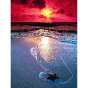 5D Diamond Painting Cross Stitch "Sunset dusk seascape" Full Square Round DIY 5-D Diamond Embroidery Picture Rhinestone Art