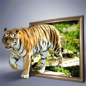 3D Tiger Diamond Painting Kit DIY Full Drill Select Square Round Diamonds Arts Crafts Embroidery Diamond Paintings Home Décor