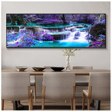 Load image into Gallery viewer, Wide-panel Psychedelic Waterfall Landscape 5D Diamond Painting Kit DIY Full Drill Select Square Round Diamonds Arts Crafts Embroidery Rhinestone Paintings Home Décor
