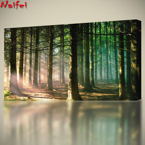 Wide-panel Forest Fantasy Scenery Diamond Arts Painting Kit DIY Full Drill Select Square Round Diamonds Crafts Embroidery Rhinestone Painting Home Decoration