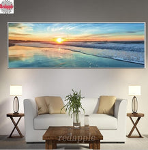 Load image into Gallery viewer, Wide-panel Sunset Seascape 5D Diamond Painting Kits Round or Square Full Drill Acrylic Diamonds Embroidery Cross Stitch for Home Wall Decoration
