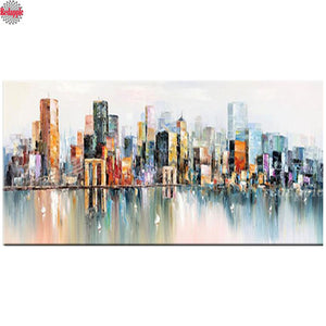 Wide-panel Abstract City Skyline Diamond Painting Kit DIY Full Drill Select Square Round Diamonds Arts Crafts Embroidery Diamond Paintings Home Décor