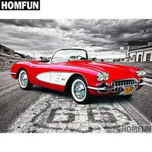 Classic 57 Corvette Convertible 5D Diamond Dotz or Square Painting DIY Full Drill Diamonds Arts Crafts Embroidery Rhinestone Painting Home Decoration