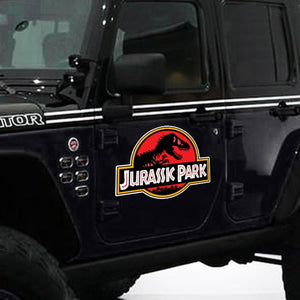 Jurassic Park Vinyl Door Body Decal Car Styling Window Graphics Dinosaur Van Decor Sticker for Jeep Compass Wrangler Cherokee