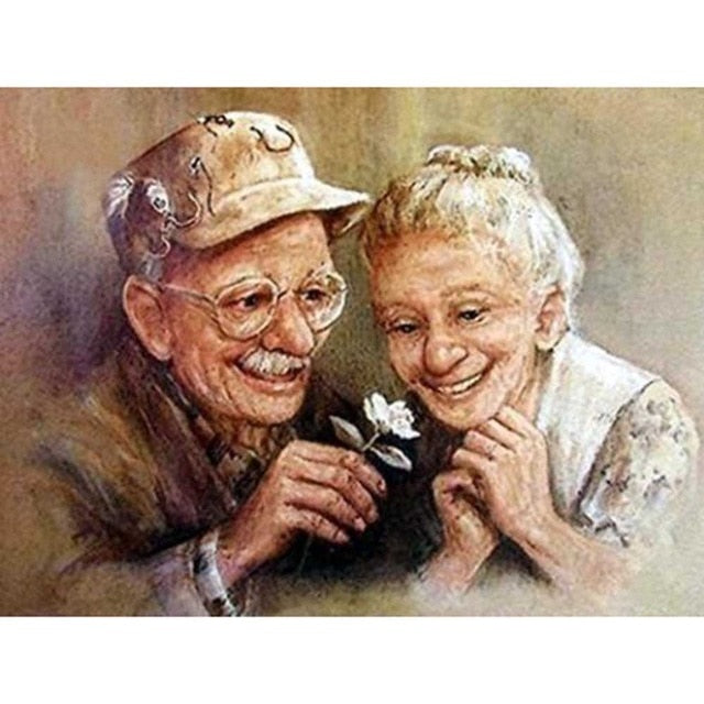Old Couple 5D Diamond Dotz Painting DIY Full Drill Square Round Diamonds Arts Crafts Embroidery Rhinestone Painting Home Decoration