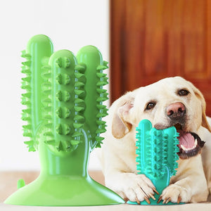 Super Bite Resistant Dog Toothbrush Pet Molar Suction Cup Tooth Cleaning Brushing Stick Dog Toy Dog Chew Toys Doggy Puppy Dental Care Pet Supplies