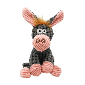 Stuffed Donkey Squeaking Dog Toy Interactive Pet Toy Cute Plush Toy For Dogs Chewy Squeaker Jackass Squeaky Pet Toy