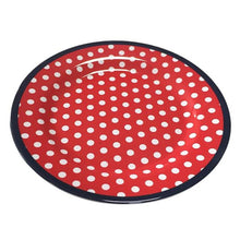 Load image into Gallery viewer, 9-inch Polka Dot Imitation Porcelain Plate Dinner Fruit Plate Thickened Snack Plate Dessert Cake Dishes Pastry Tray Colorful Tableware
