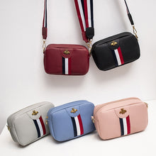Load image into Gallery viewer, Women&#39;s Shoulder Crossbody Bag Multi-Color Stripe Zipper Fashionable Style Mini Purse Small Crossbag Choose Color
