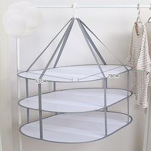 Load image into Gallery viewer, 1/2/3 Layer Folding Clothes Drying Rack 10 Styles Hanging Clothing Basket Dryer Toys Socks Drying Net Solid Mesh Laundry Basket
