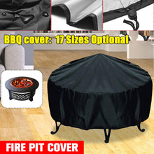 Load image into Gallery viewer, Choose Style &amp; Size Waterproof Grill or Fire Pit Cover Patio Black UV Protection Outdoor BBQ Protector Round BBQ Cover Canopy Furniture Covers
