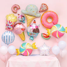 Load image into Gallery viewer, Donut Theme Party Decorations Candy Bar Ice Cream Balloons Baby Shower Happy Birthday Banner Decor Kids Toys Home Supplies
